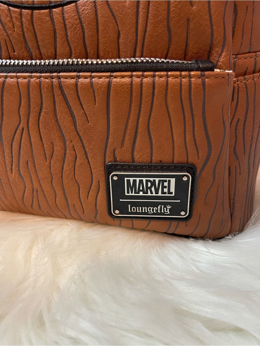 Groot Mini Backpack with Leaf Zipper Pulls - Brown - Picture 3 of 5